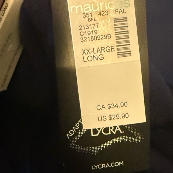 Maurice’s Brand new with tags Women’s Navy Blue leggings - Picture 3 of 6